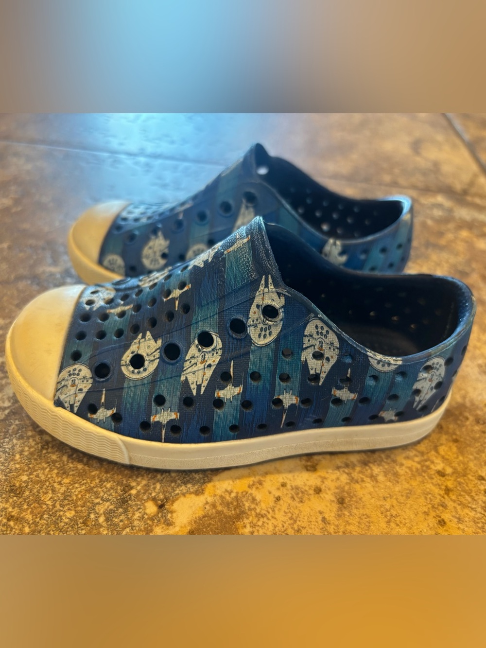 Native Kids Jefferson Star Wars Millennium Falcon Slip-On Shoes - Size C7